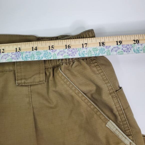 Rustic Ridge 2 pair Mens Cargo Pants Size 38x32 Green/Khaki Utility Pants - Picture 15 of 15